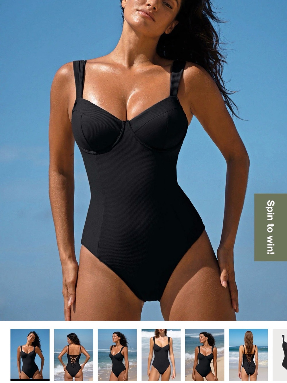 Black Cross Back Tummy Control One-Piece Swimsuit Black size M